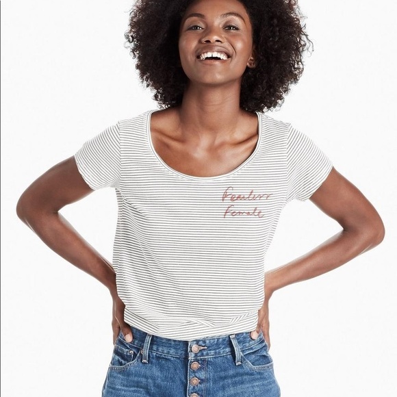 Lucky Brand Fearless Female Graphic Print T-Shirt Size S - Picture 2 of 12